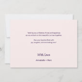 シンプル2つのハートおめでとうが結婚あなたのカード 招待状 (裏面)