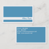 シンプル2は名刺、青および白を着色します 名刺 (正面/裏面)