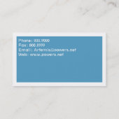 シンプル2は名刺、青および白を着色します 名刺 (裏面)