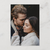 シンプル2エレガントフォトオーバーレイスクリプ結婚ト エンクロージャーカード (裏面)