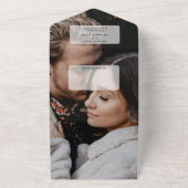 シンプル2エレガントフォトオーバーレイスクリプ結婚ト オールインワン招待状 (外側)