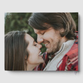 シンプル2エレガントフォトオーバーレイスクリプ結婚ト ゲストブック (裏面)