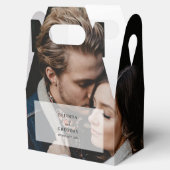 シンプル2エレガントフォトオーバーレイスクリプ結婚ト フェイバーボックス (オープン)