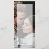 シンプル2エレガントフォトオーバーレイスクリプ結婚ト メニュー (裏面)