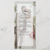 シンプル2エレガントフォトオーバーレイスクリプ結婚ト メニュー (正面)