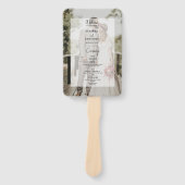 シンプル2エレガントフォトオーバーレイ結婚式 プログラム ハンドファン (正面)