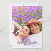 シンプル2エレガント写真ミニマリストカップルのシャワー 招待状 (裏面)