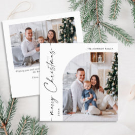 シンプル2エレガント枚スタイリッシュの写真クリスマスグリーティング シーズンカード