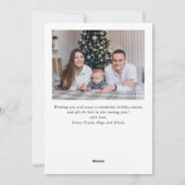 シンプル2エレガント枚スタイリッシュの写真クリスマスグリーティング シーズンカード (裏面)