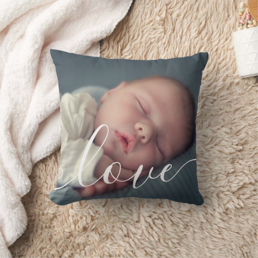 シンプル2エレガント枚フォトスクリプトラブ クッション (ブランケット)