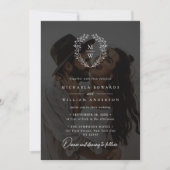 シンプル2エレガント – フォト文字オーバーレイ結婚ズ 招待状 (正面)