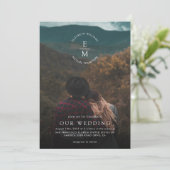 シンプル2スタイリッシュフォトスクリプ結婚ト 招待状 (スタンド正面)