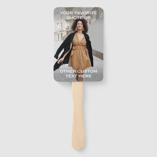 シンプル2フォトオーバーレイ感動的卒業 ハンドファン (裏面)