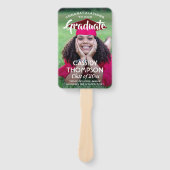 シンプル2フォトオーバーレイ感動的卒業 ハンドファン (正面)