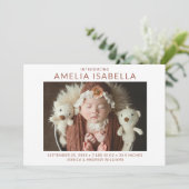 シンプル2フォトガール誕生 案内状 (スタンド正面)