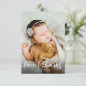 シンプル2フォトバプテスマ《キリスト教》洗礼式や命名式 サンキューカード (スタンド正面)