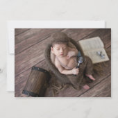 シンプル2フォトボーイ誕生 案内状 (裏面)