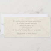 シンプル2フラットカード – 悔やみや弔慰サンキューカード 招待状 (裏面)