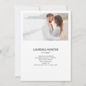 シンプル2モダンフォトスクリプト婚約パーティ 案内状 (裏面)