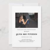 シンプル2写モダン真の卒業発表 招待状 (裏面)