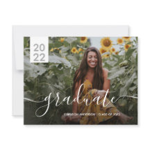 シンプル2写モダン真の卒業発表