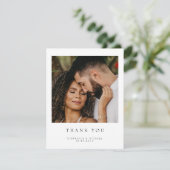 シンプル2写モダン真の結婚サンキューカード サンキューカード (スタンド正面)