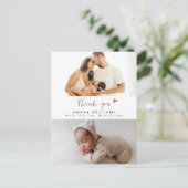 シンプル2写モダン真新生児モダン発表 ポストカード (スタンド正面)