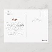 シンプル2写モダン真新生児モダン発表 ポストカード (裏面)