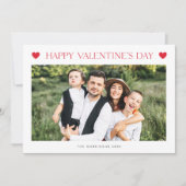 シンプル2写真バレンタインデー シーズンカード (正面)