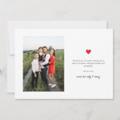 シンプル2写真バレンタインデー シーズンカード (裏面)