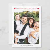 シンプル2写真バレンタインデー シーズンカード (正面)