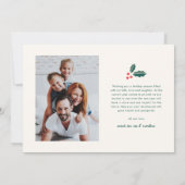 シンプル2写真メリーカラフルクリスマス シーズンカード (裏面)