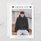 シンプル2写真卒業 招待状 (正面)