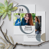 シンプル2写真大学石板 案内状