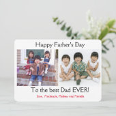 シンプル2写真撮影コラージュ父の日 シーズンカード (スタンド正面)