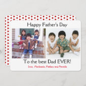 シンプル2写真撮影コラージュ父の日 シーズンカード (正面/裏面)