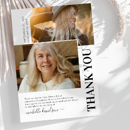 シンプル2写真葬式 サンキューカード