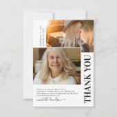 シンプル2写真葬式 サンキューカード (正面)