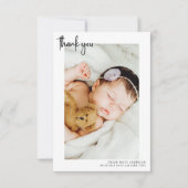 シンプル2写真誕生のお知らせサンキューカード サンキューカード (正面)
