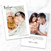 シンプル2写真誕生のお知らせサンキューカード サンキューカード