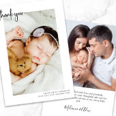 シンプル2写真誕生のお知らせサンキューカード サンキューカード