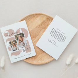 シンプル2年写真部卒業 サンキューカード