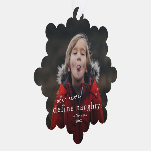 シンプル2枚おもしろいの写真のクリスマス オーナメントカード (右)