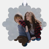 シンプル2枚おもしろいの写真のクリスマス オーナメントカード (裏面)