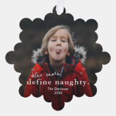 シンプル2枚おもしろいの写真のクリスマス オーナメントカード (正面)