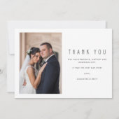 シンプル2枚の写真が結婚ありがとう サンキューカード (裏面)