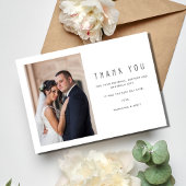 シンプル2枚の写真が結婚ありがとう サンキューカード