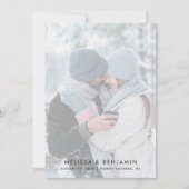 シンプル2枚の写真の結婚式 セーブザデート (正面)