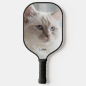 シンプル2枚の写真パーソナライズされた ピックルボールラケット (裏面)