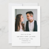 シンプル2枚の写結婚真 セーブザデート (正面)